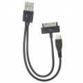 USB macho para Apple 30pin macho / Micro USB macho de carregamento / cabo de dados USB para iPhone / HTC / Nokia (20 cm)