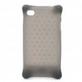 capa protetor de pára-choques de Silicone anti-choque c / protetor de tela de encaixe para iPhone 4 / 4S - cinza