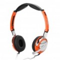 IP-CD932MV estéreo dobrável rotativa auricular c / microfone - laranja (182 CM-cabo)