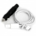 2 em 1 carro e cabo de adaptador de alimentação de avião para Apple Laptop - preto + White(135cm)