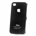 Alumínio liga de volta caso protetor para iPhone 4 / 4S - Black