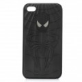3D Spiderman imagem padrão de PC caso protetor para iPhone 4 / 4S - Black
