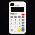 Criativo calculadora estilo protetora Case de Silicone para iPhone 4 / 4S - branco