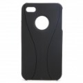 Exclusivo copo padrão de PC caso protetor para iPhone 4 / 4S - Black