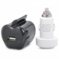 Apple em forma 2-Round-Pin Plug USB carregador + carregador de isqueiro (comprimento de 95 cm-cabo)