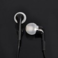 Elegante fone de ouvido In-Ear com microfone para iPhone 4 / 4s / iPod / iPad - preto (116 cm-cabo)