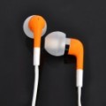 Elegante fone de ouvido In-Ear com microfone para iPhone 4 / 4s / iPod / iPad - laranja (116 cm-cabo)