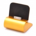 USB 2.0 de carregamento cabo retráctil com / Stand para iPhone 4 - amarelo