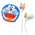 Bonito estilo Doraemon auriculares Stereo Earphone com microfone para iPhone