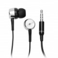 Elegante fone de ouvido In-Ear com microfone para iPhone - preto (3.5 mm-Plug / 130 cm-cabo)