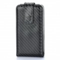 Tecer padrão couro Case bolsa de protecção para o iPhone 4 / 4S - Black