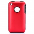 Elegante volta caso protetor para iPhone 3GS - Deep Red