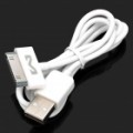 Cabo de dados/carregamento de sincronismo USB 2.0 para Apple iPhone 3GS / 4 / 4S / iPad / iPad 2 - branco (70 cm)