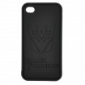 Transformador Decepticon padrão PV volta caso protetor para iPhone 4 / 4S - Black