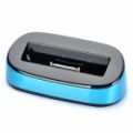 USB Charging Docking Station com carregamento por USB / cabo de dados para o iPhone 4s - Blue