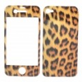 Decorativas protetora frontal + Back cobrir Skin adesivo para iPhone 4 - padrão de leopardo Cool