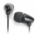 Moda bala auriculares estéreo fone de ouvido Headset com microfone para iPhone/iPad/iPod - preto (110 cm)