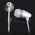 Moda Bullet In-Ear auricular estéreo com microfone para iPhone/iPad/iPod - prata (110 cm)