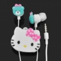 Bonitinho urso estilo auriculares Earphone c / microfone / Hello Kitty estilo fio organizador para iPhone 4
