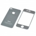 Decorativas protetora frontal + Back cobrir Skin adesivo para iPhone da Apple - prata