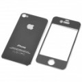 Decorativas protetora frontal + Back cobrir Skin adesivo para iPhone da Apple - preto