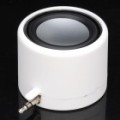 Recarregável Mini Speaker 3W para iPhone - branco (3.5 mm-Plug)