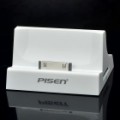 Pisen USB Charging Dock para iPhone 4 / 4S / 3G / 3GS - White (comprimento de 80 cm-cabo)