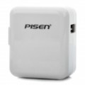 Adaptador de corrente USB Pisen + cabo de carregamento USB para iPad / iPad 2 - branco (US Plug/100 ~ 240V)