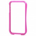 Elegante alumínio Alloy Bumper quadro caso protetor para iPhone 4 / 4S - Deep Pink
