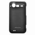 Elegante caso protetor de costas c / protetor de tela & pano de limpeza para HTC S710 (preto)