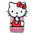 Engraçado Hello Kitty estilo protetora TPU Case para iPhone 4 - preto + Pink
