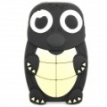 Engraçado Cartoon tartaruga estilo protetora Silicone Case para iPhone 4 - preto + amarelo claro