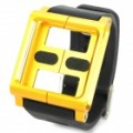 Esportes Wrist Watch estilo alumínio ligas caixa protectora com banda de Silicone para iPod Nano 6 (ouro)