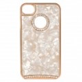 Elegante imitação diamantes volta caso PC para o iPhone 4 / 4S - ouro
