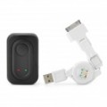 Adaptador de energia CA c / cabo de carregamento USB 3 em 1 para Apple + mais (AC 110 ~ 220V / 2-Flat-Pin Plug)