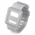 Wrist Watch estilo protetora silicone com banda para iPod Nano 6 - cinza