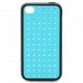 Moda volta caso de protetor para iPhone 4 / 4S - azul + preto