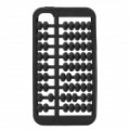 Criativo Abacus estilo Silicone volta caso capa para iPhone 4/4S - preto