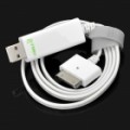Dexim USB Data & Charging Cable com / azul EL visível para o iPhone / iPad / iPod - White (70 cm-comprimento)