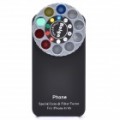 10-em-1 lente de efeitos especiais e filtro torreta ABS preto Case para iPhone 4 / 4S - Black