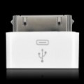 Apple 30 pinosos macho para Micro USB adaptador fêmea para iPhone / iPad - branco