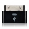 Apple 30 pinosos macho para Micro USB adaptador fêmea para iPhone / iPad - preto
