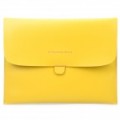 Elegante protetor PU couro Case para o novo iPad - amarelo