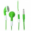 Moda 3,5 milímetros fone de ouvido estéreo com microfone para iPhone/iPad/iPod - verde (108 cm)