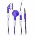 Moda 3,5 milímetros fone de ouvido estéreo com microfone para iPhone/iPad/iPod - roxo (108 cm)