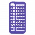 Exclusivo Abacus estilo protetora Case de Silicone para iPhone 4 / 4S - roxo