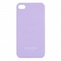Elegante PC voltar caso protetor com Protector de ecrã para iPhone 4 / 4S - roxo