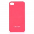 Elegante PC voltar caso protetor com Protector de ecrã para iPhone 4 / 4S - Deep Pink