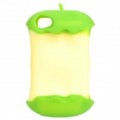 Apple Core estilo Silicone volta caso protetor c / enrolador de cabo para iPhone 4 / 4S - verde