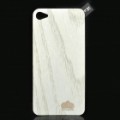 Protecção frontal Screen Protector Film + madeira volta cobrir pele adesivo para Apple iPhone 4 / 4S